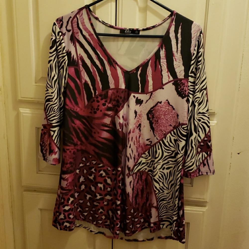 Lily by Firmiana Purple Zebra Tunic